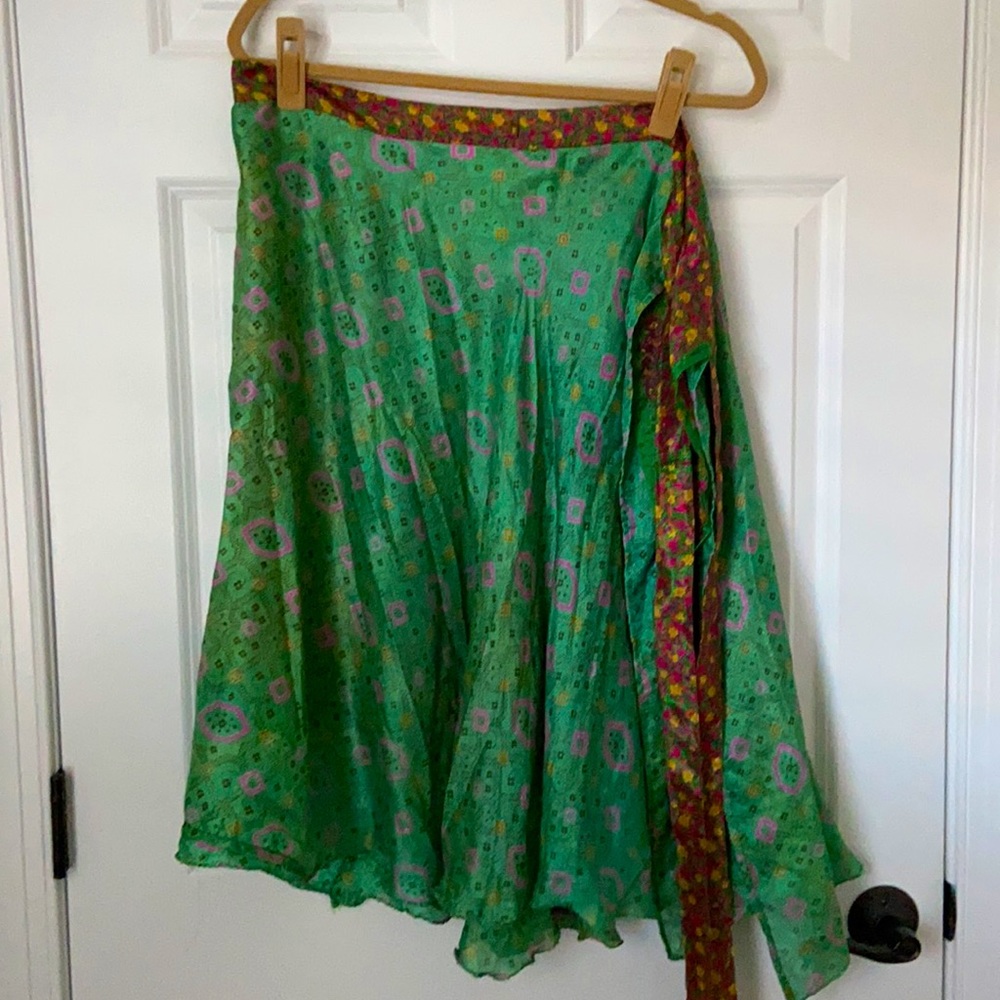 Wrap satin skirt (multiple ways to wear)